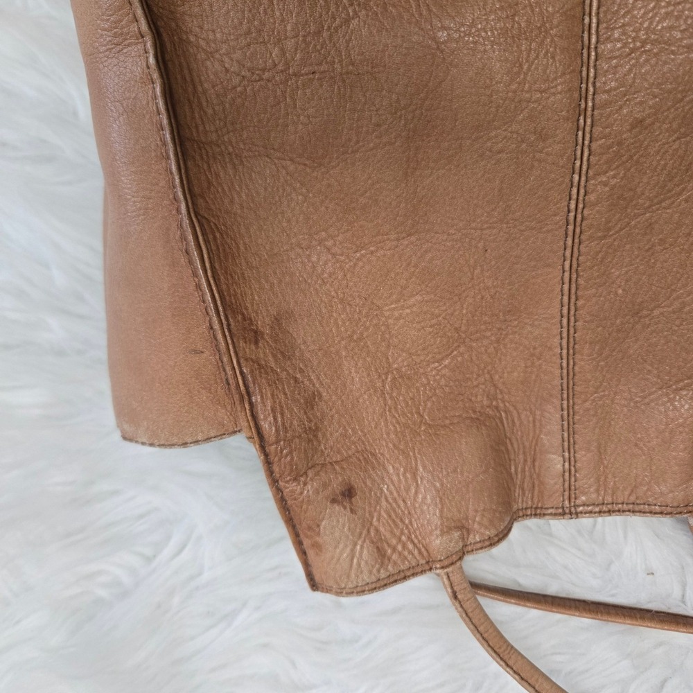 Hobo International Tan Leather Tote Bag Vintage Shoulder Bag Brown - Picture 2 of 14